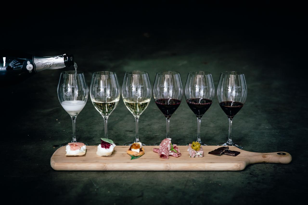 Wine Flight With Six Bites At Digiorgio Family Wines