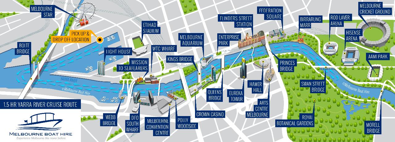 1.5Hr Yarra River Wine And Cheese Cruise For Up To 6 People - Departing Docklands