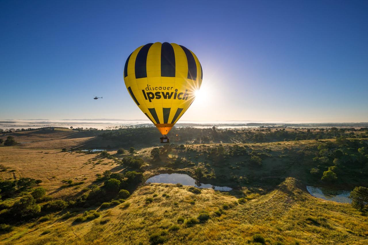 1A. Greater Brisbane Scenic Hot Air Balloon Flight Package - 1 Hour Flight, Breakfast & Self Drive