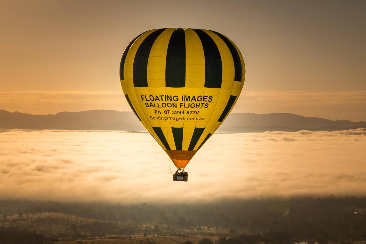 1A. Greater Brisbane Scenic Hot Air Balloon Flight Package - 1 Hour Flight, Breakfast & Self Drive