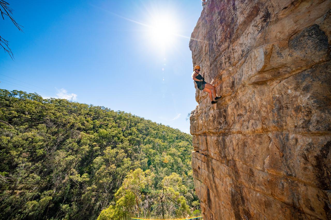 Rock Climb & Abseil At Morialta