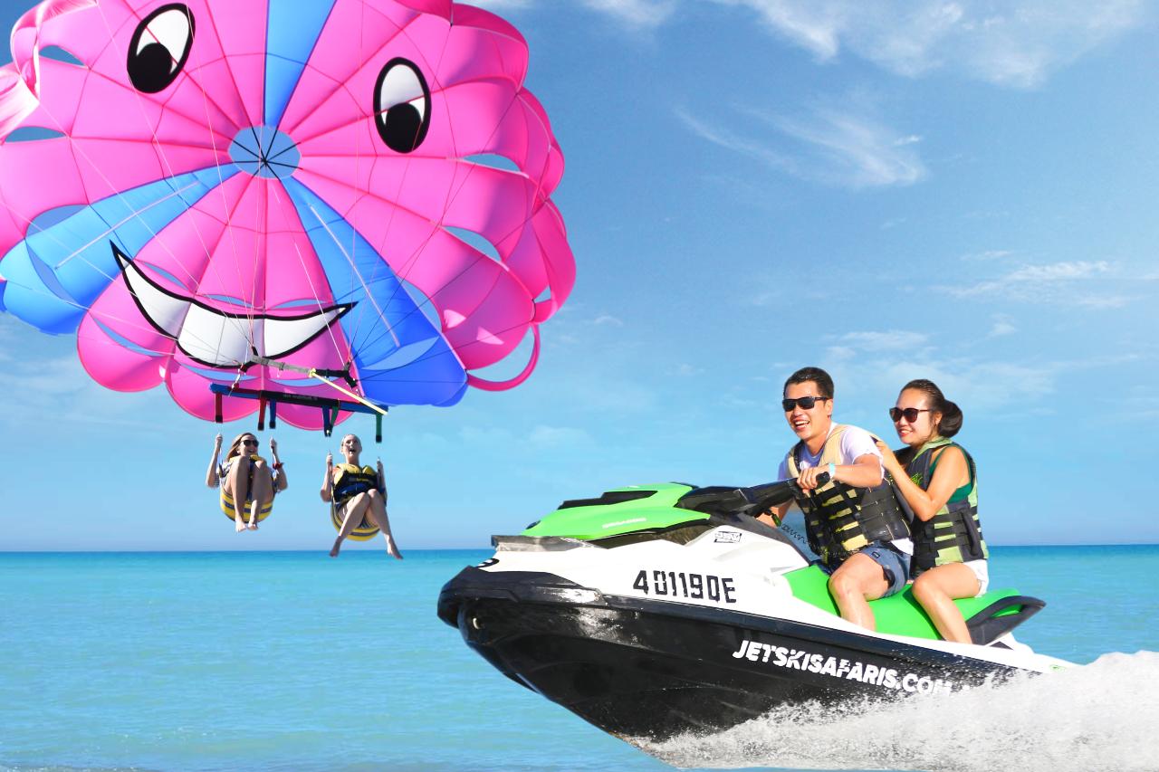 Tandem Parasail & 1.5 Hour Jetski Safari - For 2