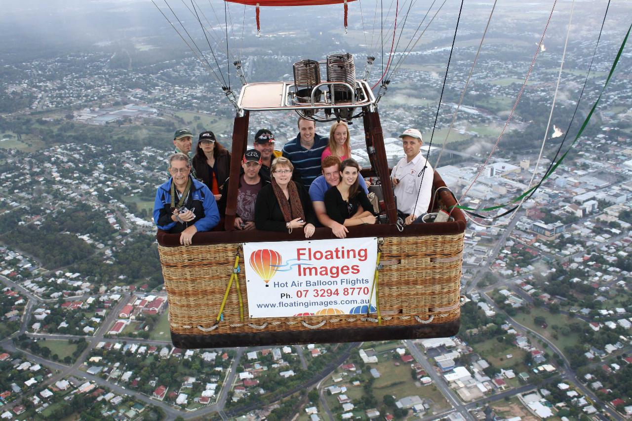 Greater Brisbane Scenic Hot Air Balloon Flight For 2 People With Breakfast & Self Drive