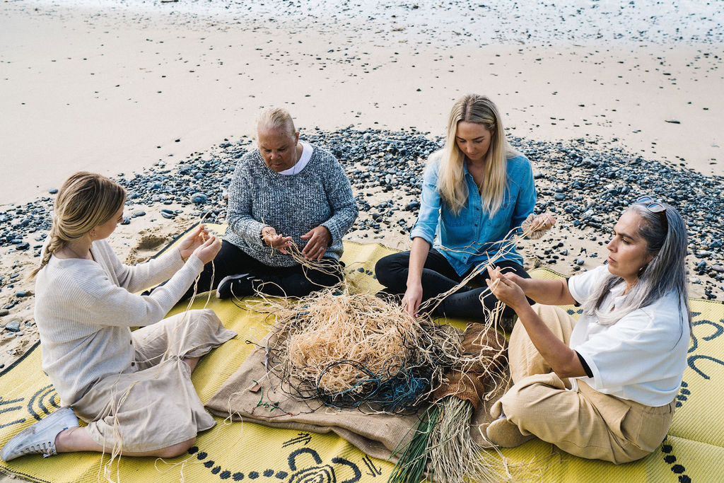 Basket Weaving Workshop At Mystery Bay With Deidre Martin From Bugiya Naway Buridja