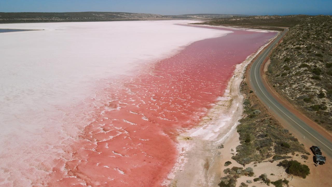 Pink Lake Scenic Flyover Tour