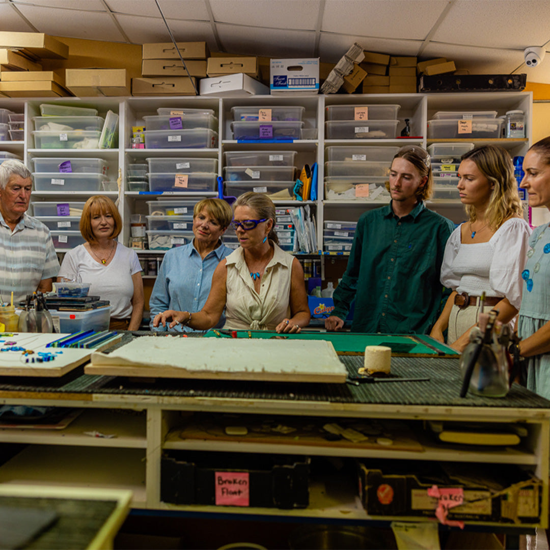 Cindy Poole Glass Artist - Gallery & Behind The Scenes Discover Tour Experience